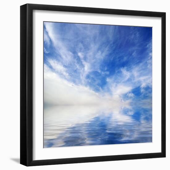 Beautiful Seascape Background. Element of Design-Oleh Honcharenko-Framed Photographic Print