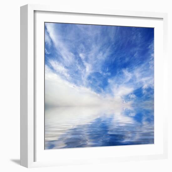 Beautiful Seascape Background. Element of Design-Oleh Honcharenko-Framed Photographic Print