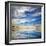 Beautiful Seascape. Deep Blue Sky at Sunny Day. Sky Background-Oleh Honcharenko-Framed Photographic Print