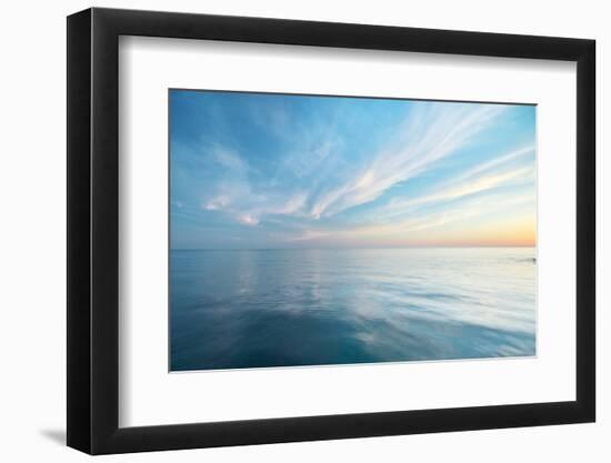 Beautiful Seascape Reflection. Abstract and Background Composition of Nature.-Kashak-Framed Photographic Print