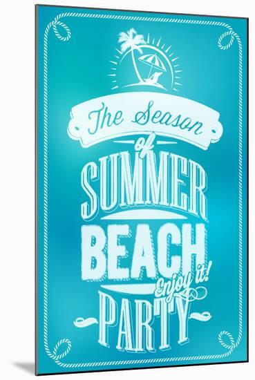 Beautiful Seaside View Poster. With Typography-Melindula-Mounted Art Print