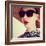 Beautiful Sensual Young Brunette Woman in a Hat and Sunglasses-Yuliya Yafimik-Framed Photographic Print