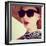 Beautiful Sensual Young Brunette Woman in a Hat and Sunglasses-Yuliya Yafimik-Framed Photographic Print