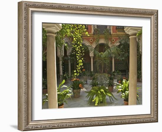 Beautiful Sevillan Patio, Triana District, Sevilla, Andalusia, Spain, Europe-Guy Thouvenin-Framed Photographic Print