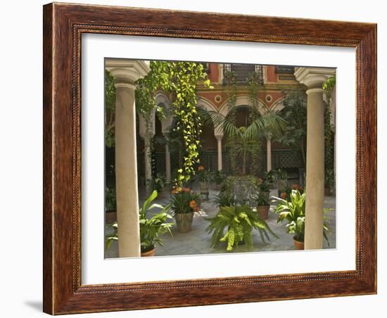 Beautiful Sevillan Patio, Triana District, Sevilla, Andalusia, Spain, Europe-Guy Thouvenin-Framed Photographic Print