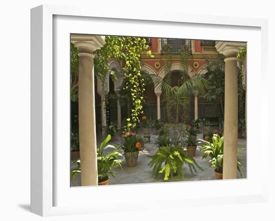 Beautiful Sevillan Patio, Triana District, Sevilla, Andalusia, Spain, Europe-Guy Thouvenin-Framed Photographic Print