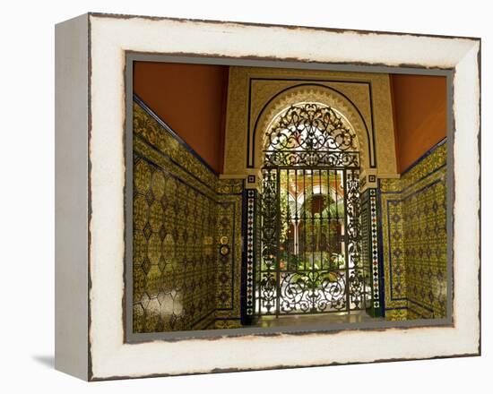 Beautiful Sevillan Patio, Triana District, Sevilla, Andalusia, Spain, Europe-Guy Thouvenin-Framed Premier Image Canvas