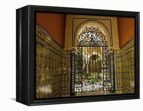 Beautiful Sevillan Patio, Triana District, Sevilla, Andalusia, Spain, Europe-Guy Thouvenin-Framed Premier Image Canvas