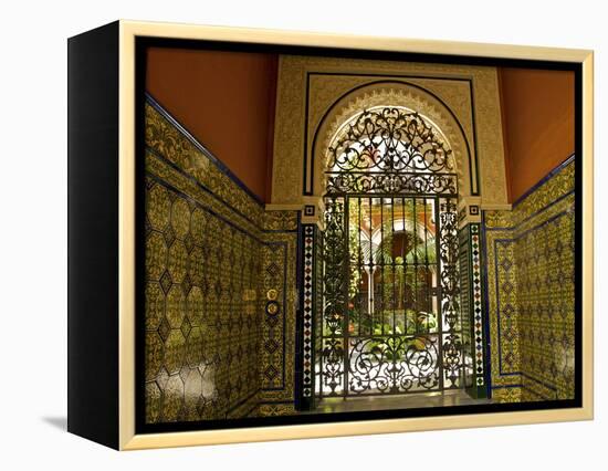 Beautiful Sevillan Patio, Triana District, Sevilla, Andalusia, Spain, Europe-Guy Thouvenin-Framed Premier Image Canvas