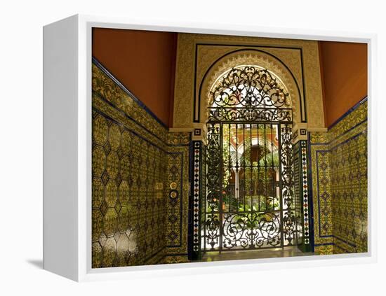 Beautiful Sevillan Patio, Triana District, Sevilla, Andalusia, Spain, Europe-Guy Thouvenin-Framed Premier Image Canvas