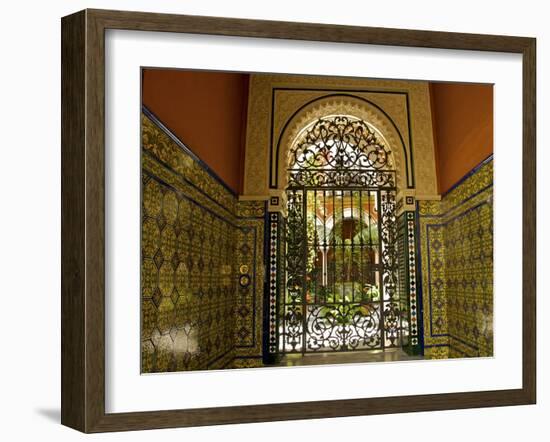 Beautiful Sevillan Patio, Triana District, Sevilla, Andalusia, Spain, Europe-Guy Thouvenin-Framed Photographic Print