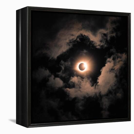 Beautiful Shot of the Solar Eclipse-Wirestock-Framed Premier Image Canvas