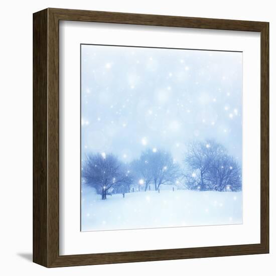 Beautiful Snowy Landscape-Anna Omelchenko-Framed Art Print