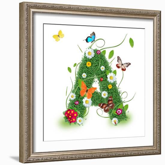 Beautiful Spring Letter "A"-Kesu01-Framed Premium Giclee Print