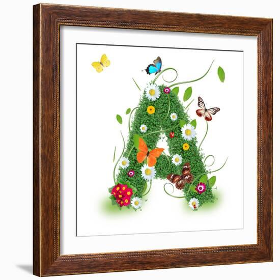 Beautiful Spring Letter "A"-Kesu01-Framed Premium Giclee Print