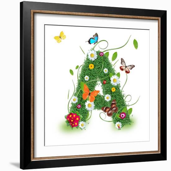 Beautiful Spring Letter "A"-Kesu01-Framed Premium Giclee Print