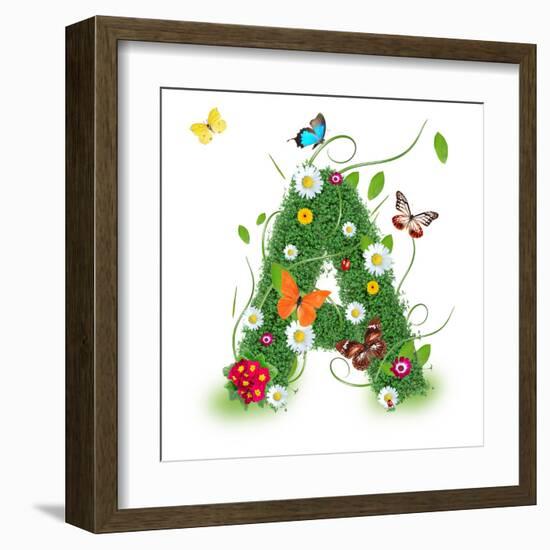 Beautiful Spring Letter "A"-Kesu01-Framed Art Print