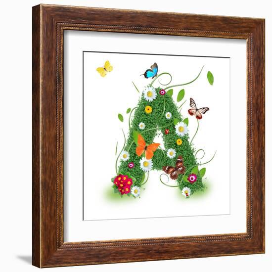 Beautiful Spring Letter "A"-Kesu01-Framed Art Print