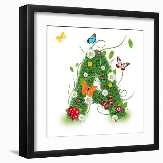 Beautiful Spring Letter "A"-Kesu01-Framed Art Print