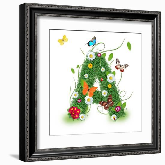 Beautiful Spring Letter "A"-Kesu01-Framed Art Print