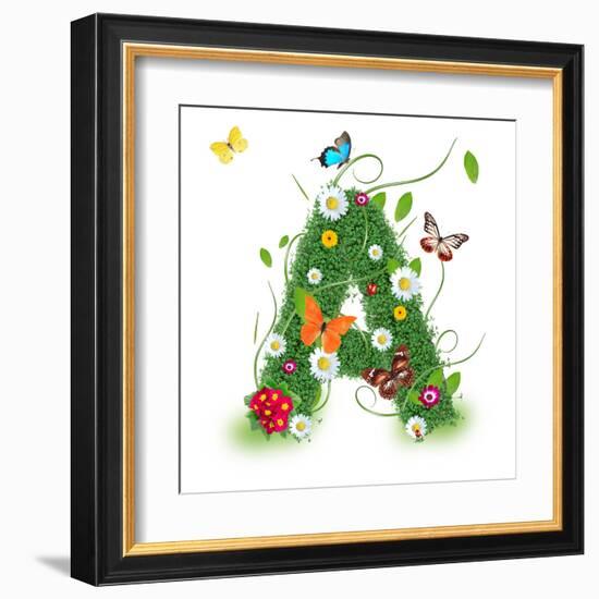 Beautiful Spring Letter "A"-Kesu01-Framed Art Print