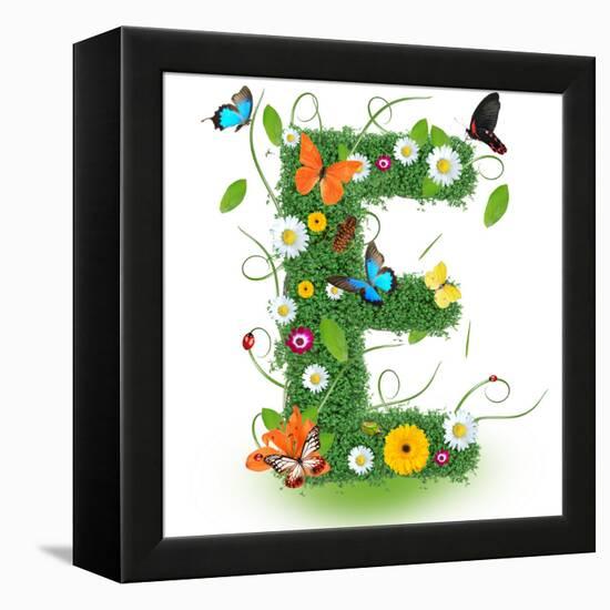 Beautiful Spring Letter "E"-Kesu01-Framed Stretched Canvas