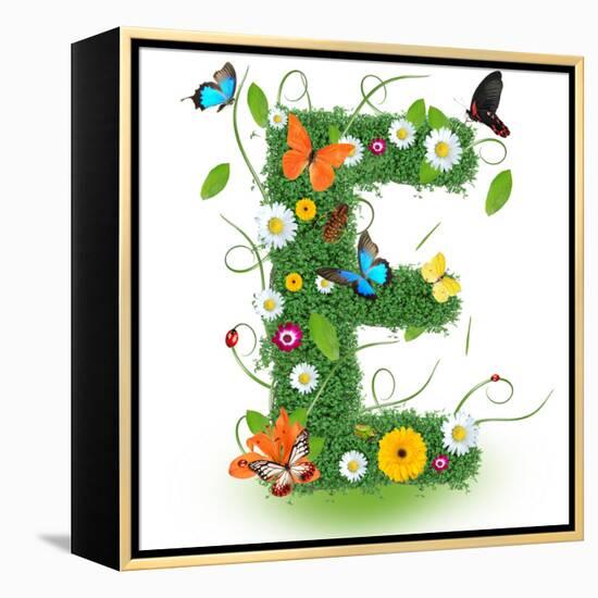 Beautiful Spring Letter "E"-Kesu01-Framed Stretched Canvas