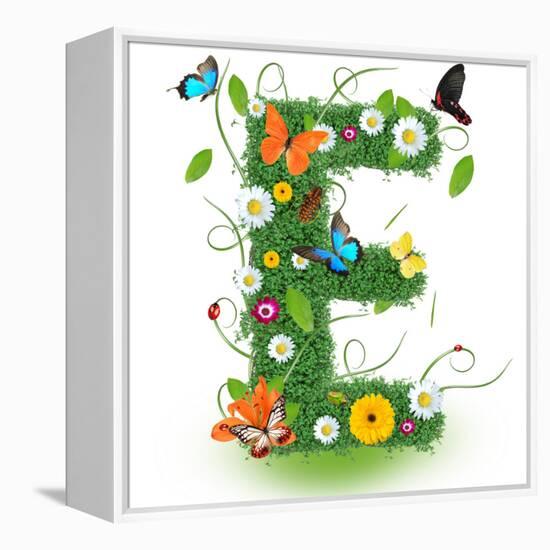 Beautiful Spring Letter "E"-Kesu01-Framed Stretched Canvas