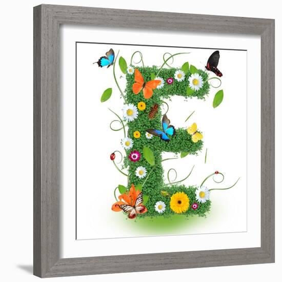 Beautiful Spring Letter "E"-Kesu01-Framed Premium Giclee Print