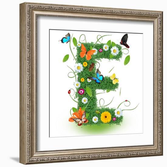 Beautiful Spring Letter "E"-Kesu01-Framed Art Print