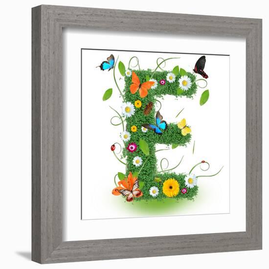 Beautiful Spring Letter "E"-Kesu01-Framed Art Print