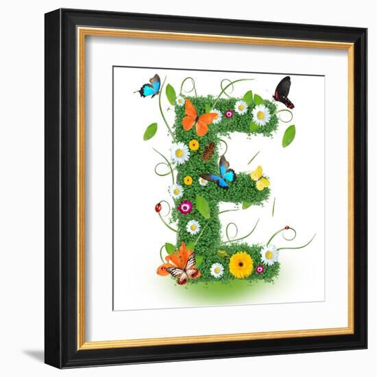 Beautiful Spring Letter "E"-Kesu01-Framed Art Print