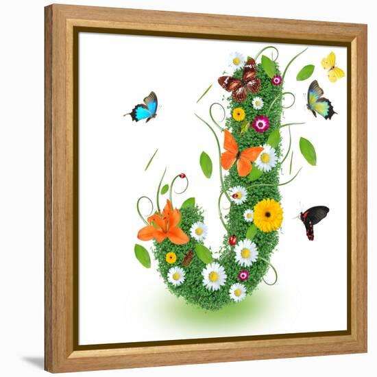 Beautiful Spring Letter "J"-Kesu01-Framed Stretched Canvas