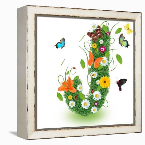 Beautiful Spring Letter "J"-Kesu01-Framed Stretched Canvas