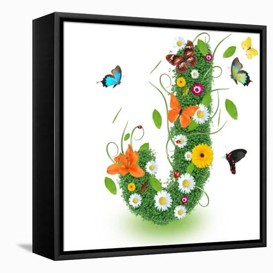 Beautiful Spring Letter "J"-Kesu01-Framed Stretched Canvas