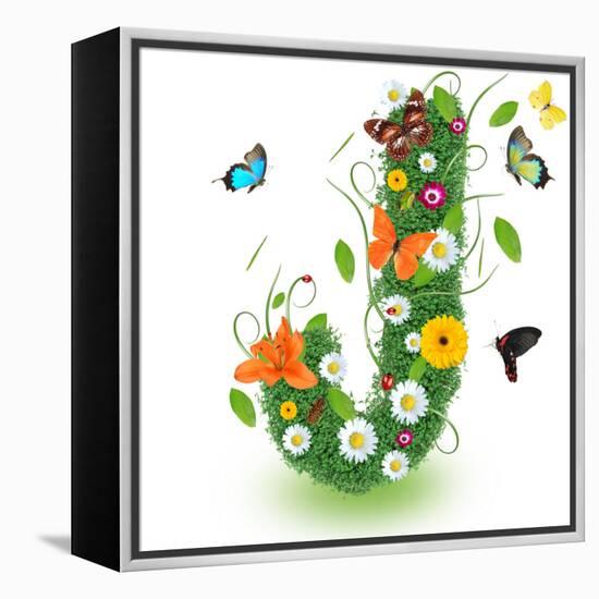 Beautiful Spring Letter "J"-Kesu01-Framed Stretched Canvas