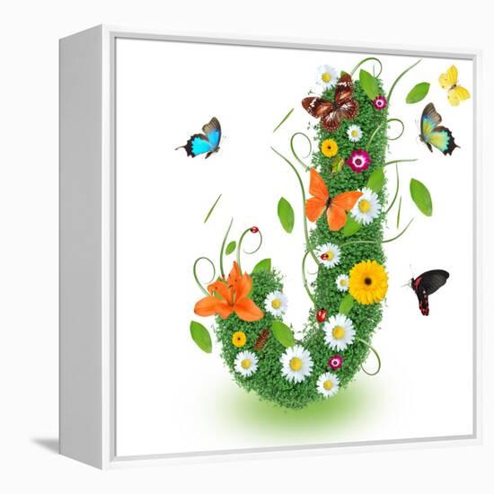 Beautiful Spring Letter "J"-Kesu01-Framed Stretched Canvas