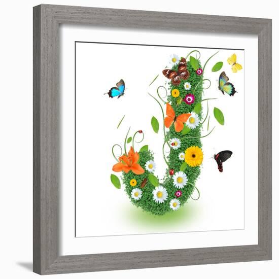 Beautiful Spring Letter "J"-Kesu01-Framed Premium Giclee Print