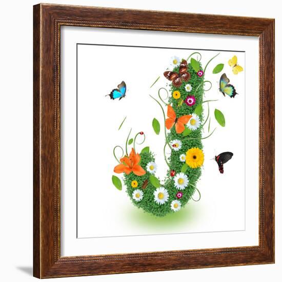 Beautiful Spring Letter "J"-Kesu01-Framed Premium Giclee Print