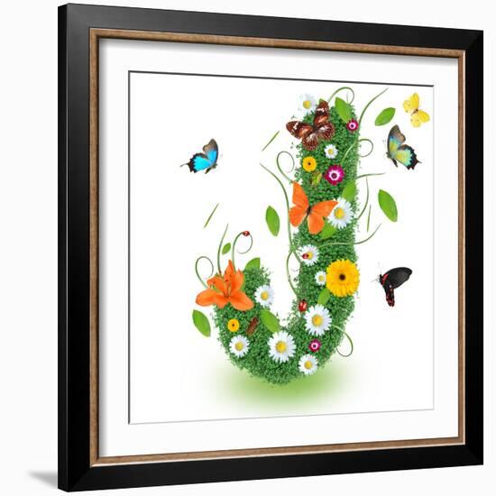 Beautiful Spring Letter "J"-Kesu01-Framed Premium Giclee Print