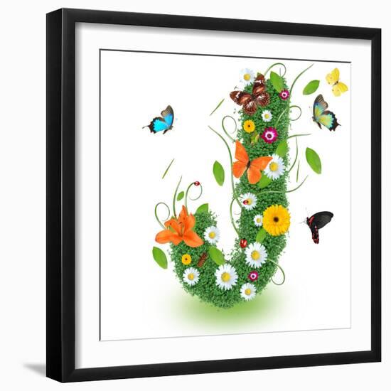 Beautiful Spring Letter "J"-Kesu01-Framed Premium Giclee Print
