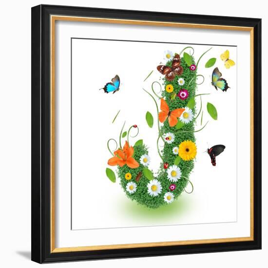 Beautiful Spring Letter "J"-Kesu01-Framed Premium Giclee Print