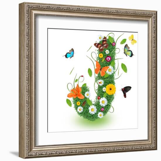 Beautiful Spring Letter "J"-Kesu01-Framed Art Print