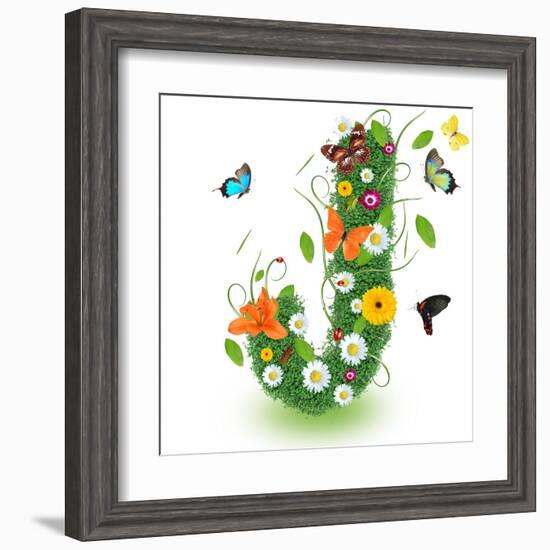 Beautiful Spring Letter "J"-Kesu01-Framed Art Print
