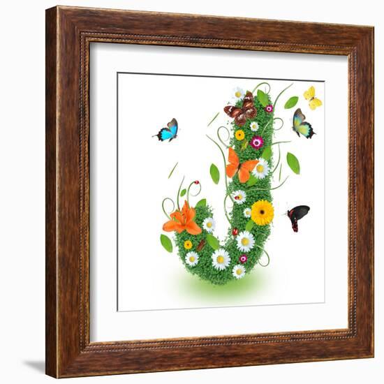 Beautiful Spring Letter "J"-Kesu01-Framed Art Print