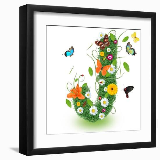 Beautiful Spring Letter "J"-Kesu01-Framed Art Print