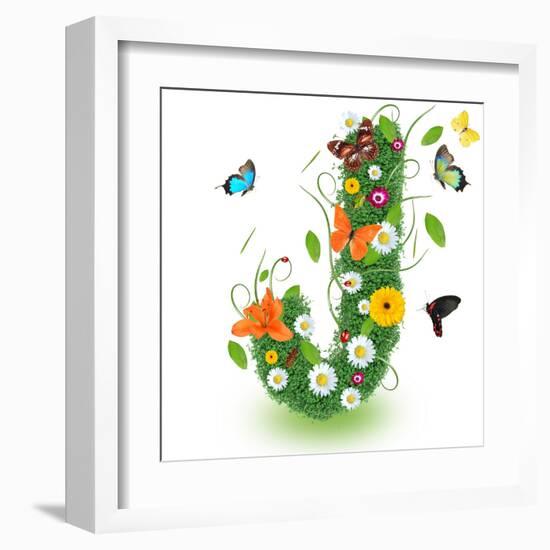 Beautiful Spring Letter "J"-Kesu01-Framed Art Print