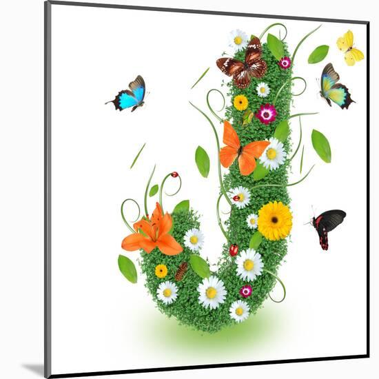 Beautiful Spring Letter "J"-Kesu01-Mounted Art Print