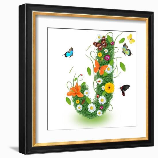 Beautiful Spring Letter "J"-Kesu01-Framed Art Print