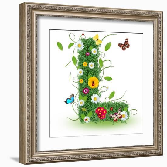 Beautiful Spring Letter "L"-Kesu01-Framed Art Print